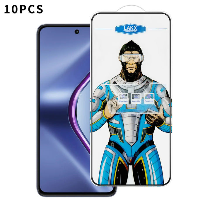 For Oppo K13 5G 10Pcs High Definition Tempered Glass Anti-fingerprint Anti-static Electroplating Full Screen Protector - Transparent - 1