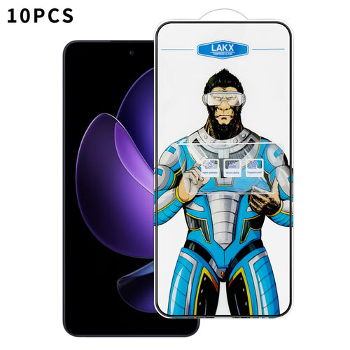 For Oppo Reno13 F 4G / Oppo Reno13 F 5G 10Pcs High Definition Tempered Glass Anti-fingerprint Anti-static Electroplating Full Screen Protector - Transparent - 1