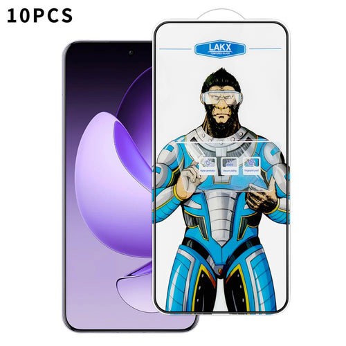 For Oppo Reno13 5G (Global) 10Pcs High Definition Tempered Glass Anti-fingerprint Anti-static Electroplating Full Screen Protector - Transparent - 1