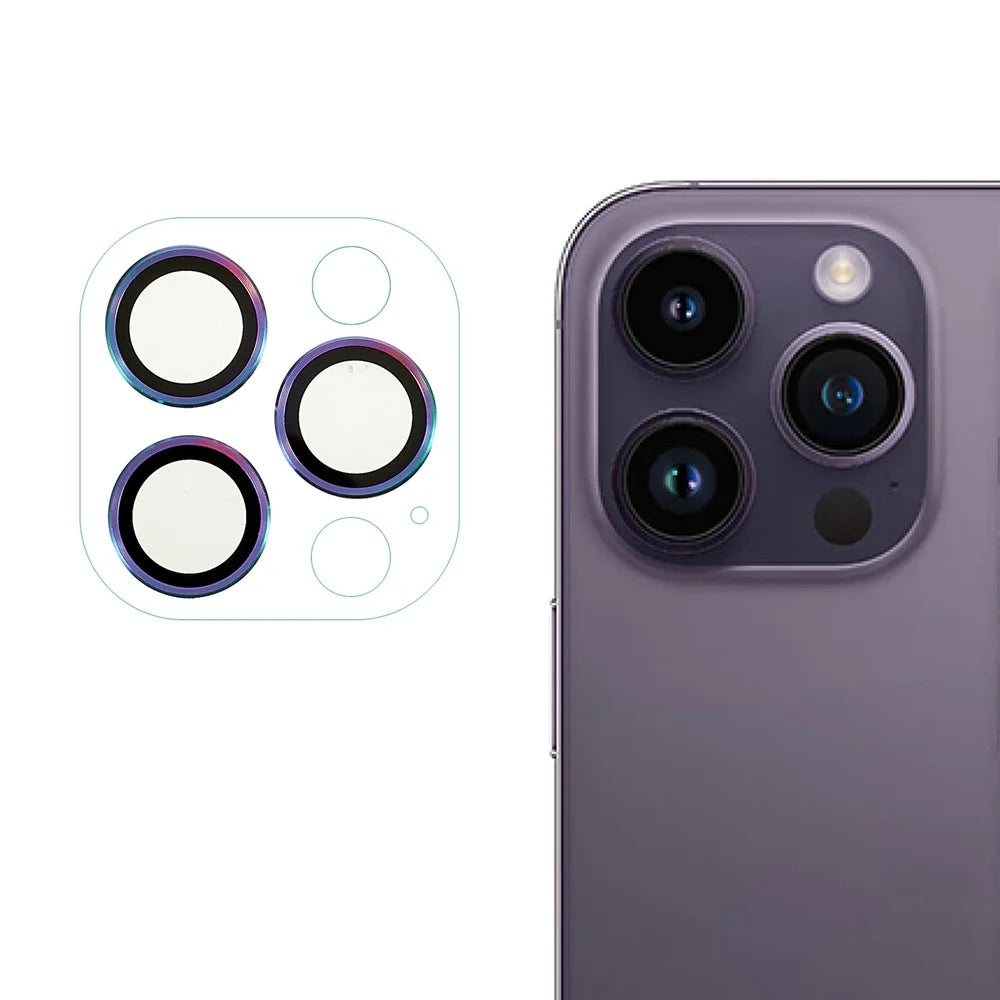 RURIHAI Phone Rear Camera Lens Protector For iPhone 14 Pro / 14 Pro Max Hard Metal + Acrylic Anti-scratch HD Clear Lens Film - Multi-color - 1