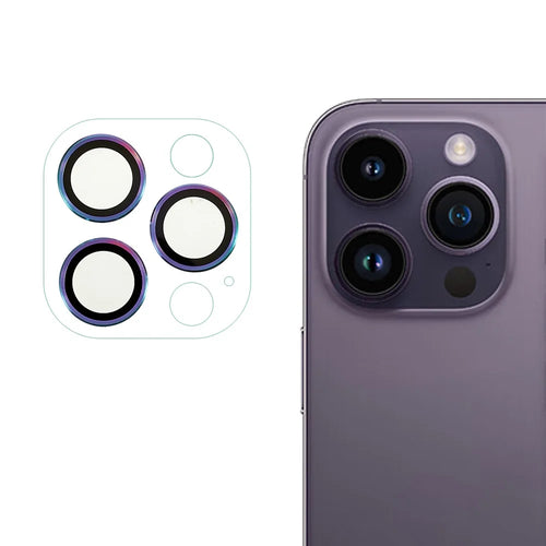 RURIHAI Phone Rear Camera Lens Protector For iPhone 14 Pro / 14 Pro Max Hard Metal + Acrylic Anti-scratch HD Clear Lens Film - Multi-color - 1