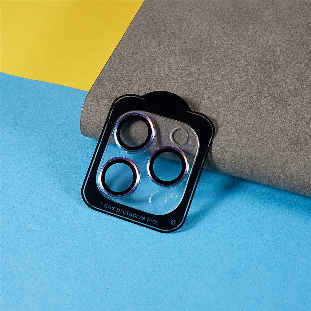 RURIHAI Phone Rear Camera Lens Protector For iPhone 14 Pro / 14 Pro Max Hard Metal + Acrylic Anti-scratch HD Clear Lens Film - Multi-color - 3