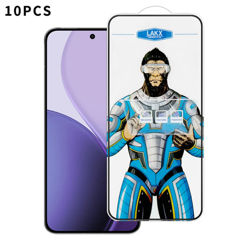 For Oppo Reno14 Pro 5G (Global) 10Pcs High Definition Tempered Glass Anti-fingerprint Anti-static Electroplating Full Screen Protector - Transparent - 1