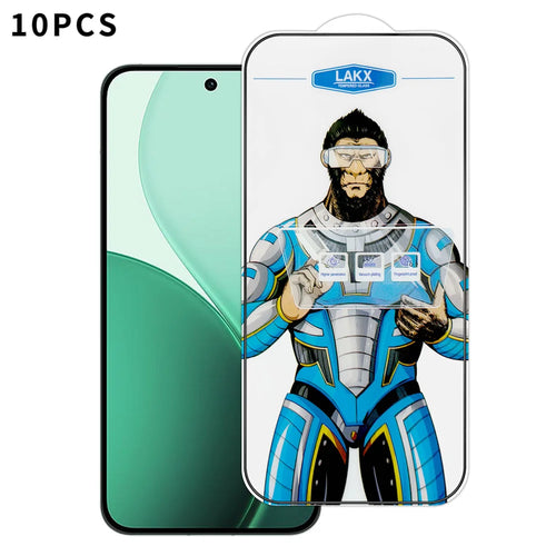 For Oppo Reno14 5G (Global) 10Pcs High Definition Tempered Glass Anti-fingerprint Anti-static Electroplating Full Screen Protector - Transparent - 1