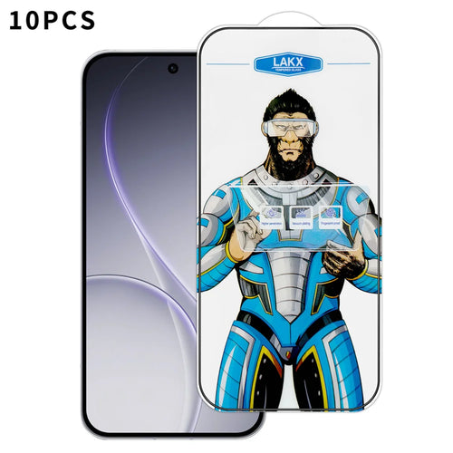 For Oppo Reno15 5G (Global) 10Pcs High Definition Tempered Glass Anti-fingerprint Anti-static Electroplating Full Screen Protector - Transparent - 1