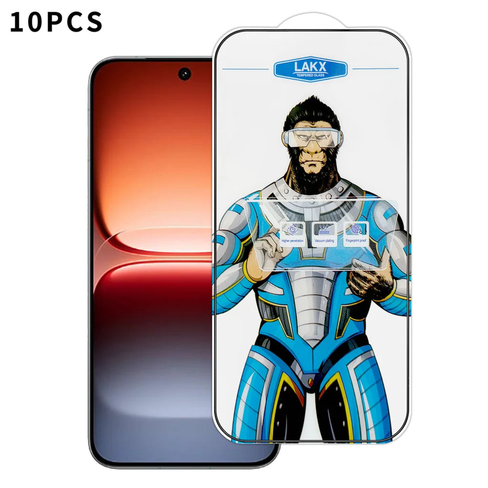 For vivo iQOO 15 5G 10Pcs High Definition Tempered Glass Anti-fingerprint Anti-static Electroplating Full Screen Protector - Transparent - 1