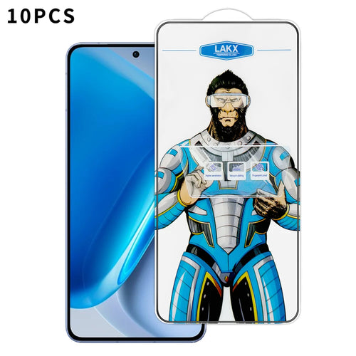 For vivo iQOO Neo11 5G 10Pcs High Definition Tempered Glass Anti-fingerprint Anti-static Electroplating Full Screen Protector - Transparent - 1
