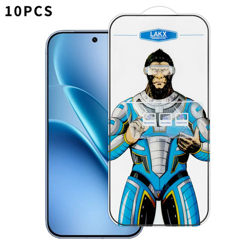 For vivo iQOO Z11 Turbo 5G 10Pcs High Definition Tempered Glass Anti-fingerprint Anti-static Electroplating Full Screen Protector - Transparent - 1
