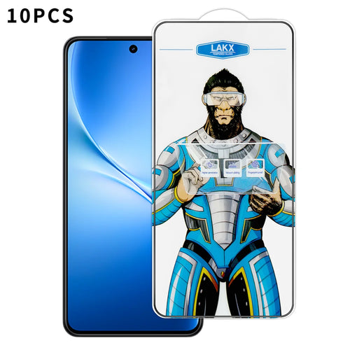 For vivo V60 Lite 5G 10Pcs High Definition Tempered Glass Anti-fingerprint Anti-static Electroplating Full Screen Protector - Transparent - 1