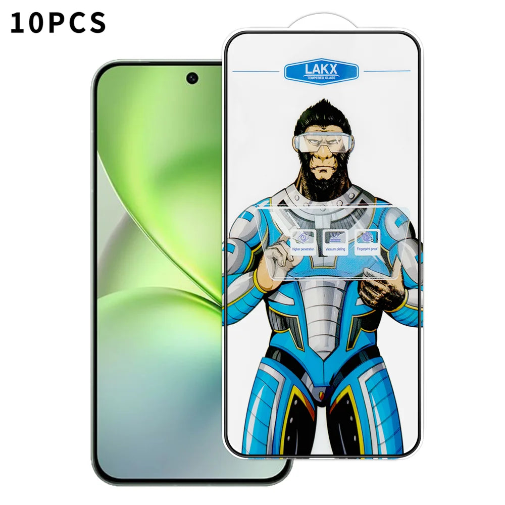 For vivo X200 Pro mini 5G 10Pcs High Definition Tempered Glass Anti-fingerprint Anti-static Electroplating Full Screen Protector - Transparent - 1