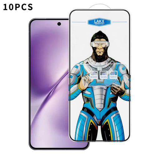 For vivo X200T 5G 10Pcs High Definition Tempered Glass Anti-fingerprint Anti-static Electroplating Full Screen Protector - Transparent - 1