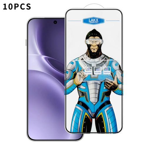 For vivo X300 Pro 5G 10Pcs High Definition Tempered Glass Anti-fingerprint Anti-static Electroplating Full Screen Protector - Transparent - 1