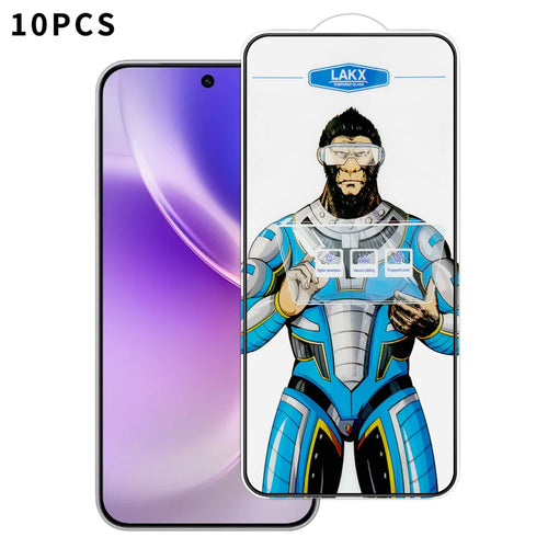For vivo X300 5G 10Pcs High Definition Tempered Glass Anti-fingerprint Anti-static Electroplating Full Screen Protector - Transparent - 1