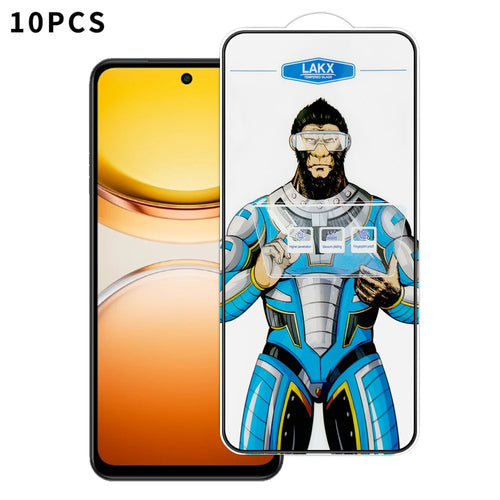 For vivo Y300i 5G 10Pcs High Definition Tempered Glass Anti-fingerprint Anti-static Electroplating Full Screen Protector - Transparent - 1