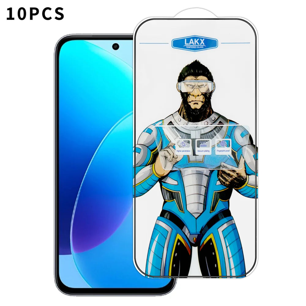 For vivo Y500i 5G 10Pcs High Definition Tempered Glass Anti-fingerprint Anti-static Electroplating Full Screen Protector - Transparent - 1