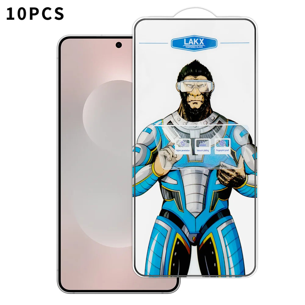 For Samsung Galaxy S25 Edge 10Pcs High Definition Tempered Glass Anti-fingerprint Anti-static Electroplating Full Screen Protector - Transparent - 1