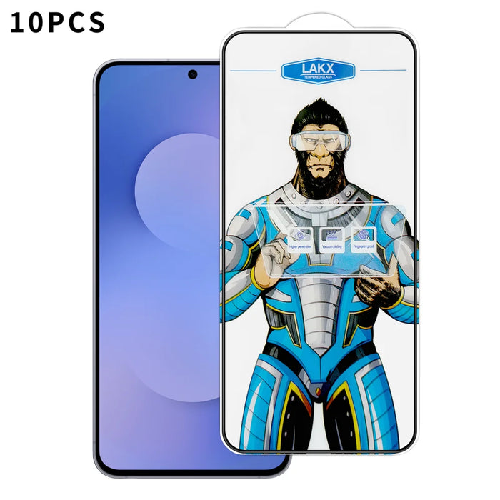 For Samsung Galaxy S25 FE 10Pcs High Definition Tempered Glass Anti-fingerprint Anti-static Electroplating Full Screen Protector - Transparent - 1