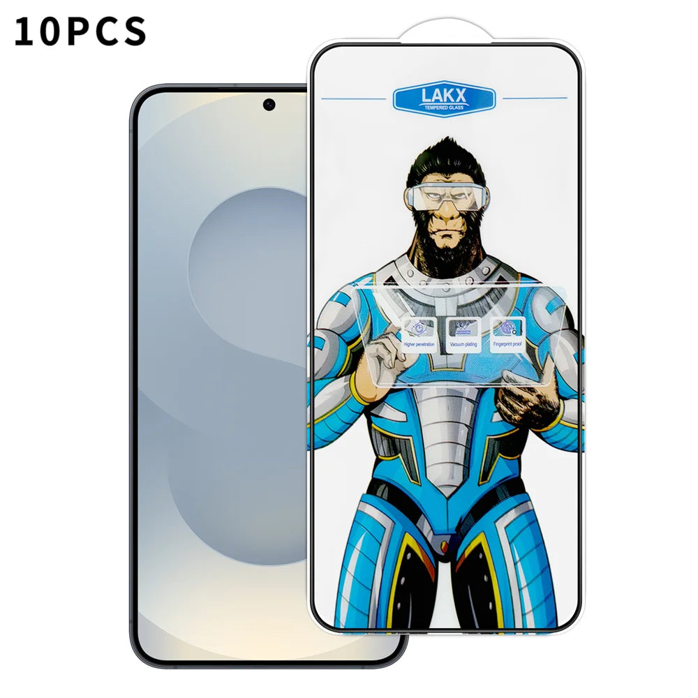 For Samsung Galaxy S25 10Pcs High Definition Tempered Glass Anti-fingerprint Anti-static Electroplating Full Screen Protector - Transparent - 1