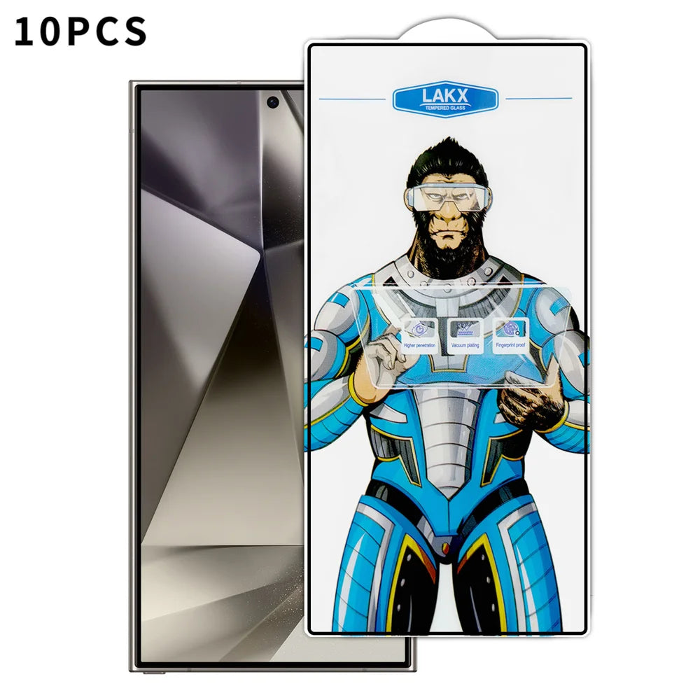 For Samsung Galaxy S24 Ultra 10Pcs High Definition Tempered Glass Anti-fingerprint Anti-static Electroplating Full Screen Protector - Transparent - 1