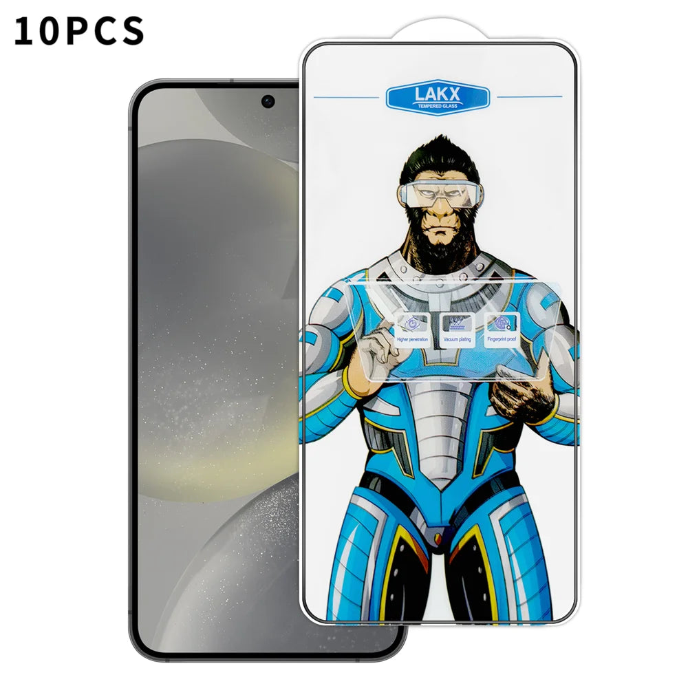 For Samsung Galaxy S24+ 10Pcs High Definition Tempered Glass Anti-fingerprint Anti-static Electroplating Full Screen Protector - Transparent - 1