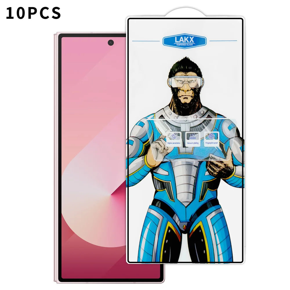 For Samsung Galaxy Z Fold6 5G 10Pcs High Definition Tempered Glass Anti-fingerprint Anti-static Electroplating Full Screen Protector - Transparent - 1