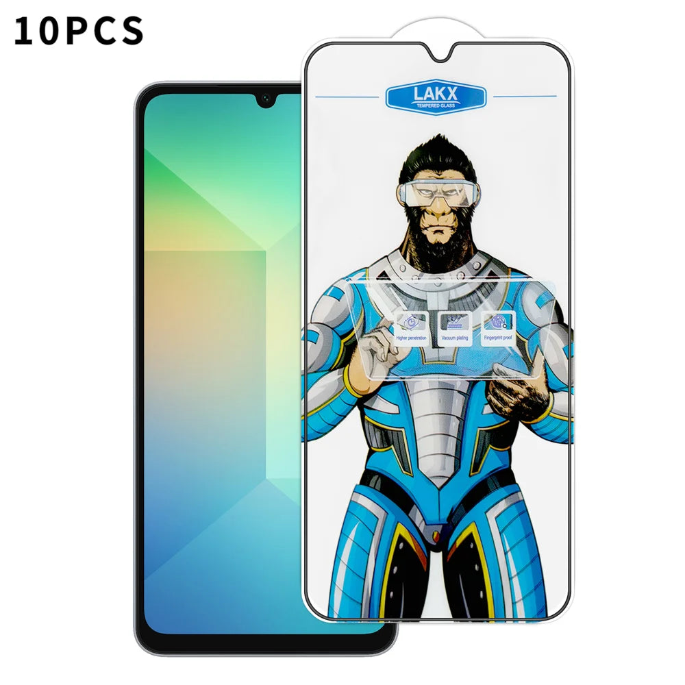 For Samsung Galaxy A06 5G / Galaxy A06 4G 10Pcs High Definition Tempered Glass Anti-fingerprint Anti-static Electroplating Full Screen Protector - Transparent - 1