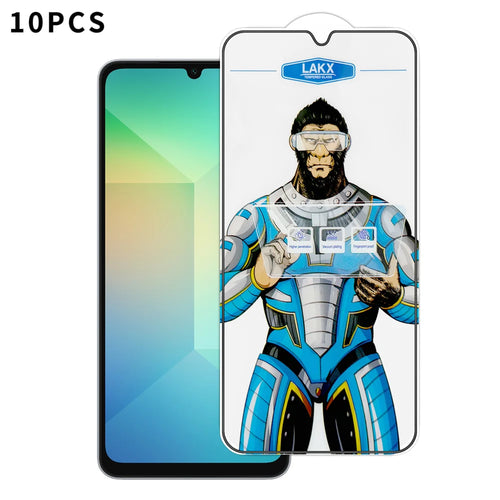 For Samsung Galaxy A06 5G / Galaxy A06 4G 10Pcs High Definition Tempered Glass Anti-fingerprint Anti-static Electroplating Full Screen Protector - Transparent - 1