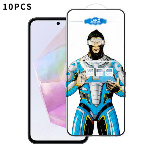 For Samsung Galaxy A35 5G 10Pcs High Definition Tempered Glass Anti-fingerprint Anti-static Electroplating Full Screen Protector - Transparent - 1