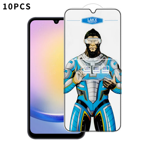For Samsung Galaxy A25 5G (Global) (161mm) 10Pcs High Definition Tempered Glass Anti-fingerprint Anti-static Electroplating Full Screen Protector - Transparent - 1