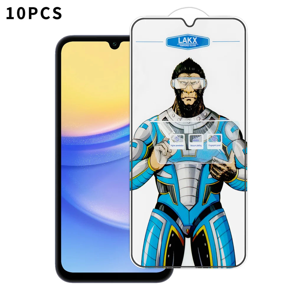 For Samsung Galaxy A15 5G / Galaxy A15 4G 10Pcs High Definition Tempered Glass Anti-fingerprint Anti-static Electroplating Full Screen Protector - Transparent - 1