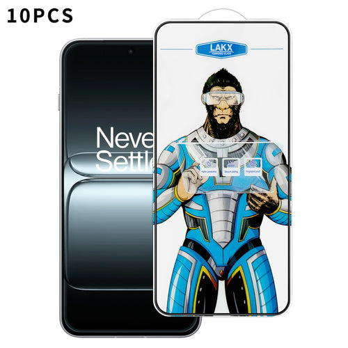 For OnePlus 13T 5G 10Pcs High Definition Tempered Glass Anti-fingerprint Anti-static Electroplating Full Screen Protector - Transparent - 1