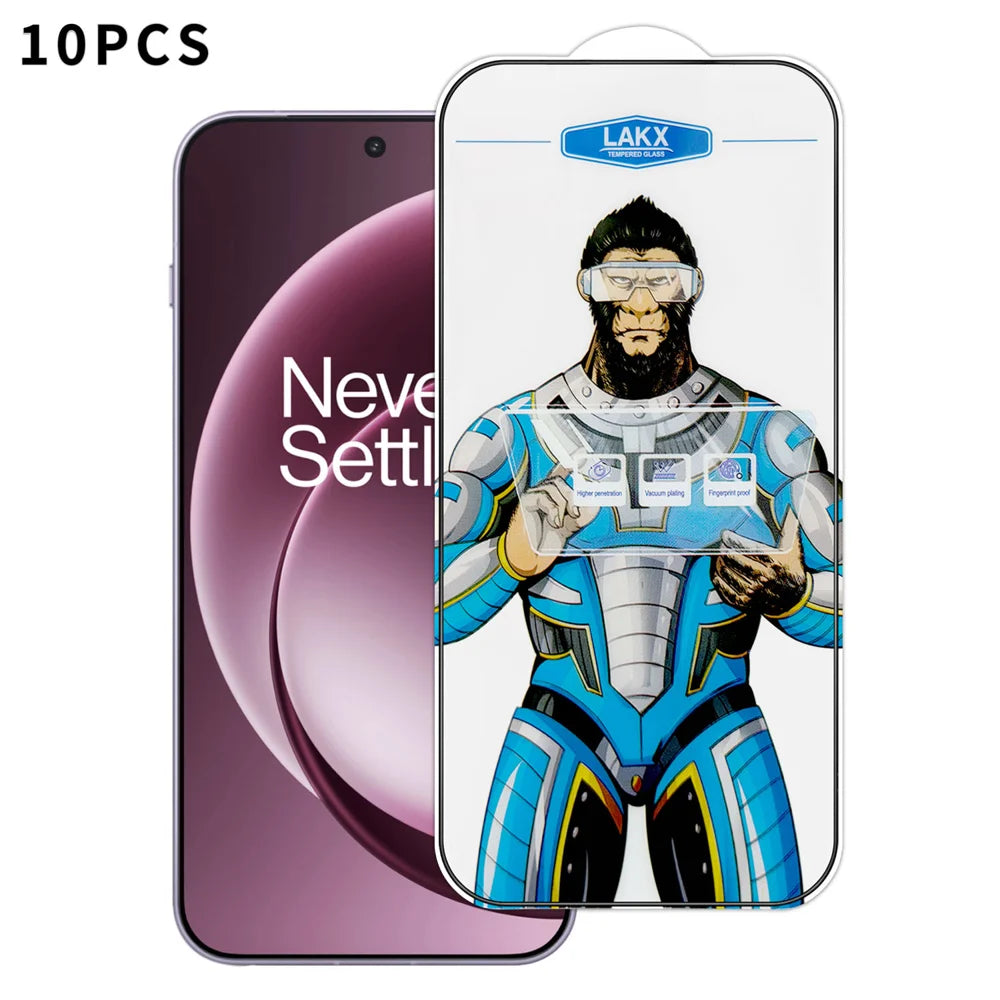 For OnePlus 15 5G 10Pcs High Definition Tempered Glass Anti-fingerprint Anti-static Electroplating Full Screen Protector - Transparent - 1