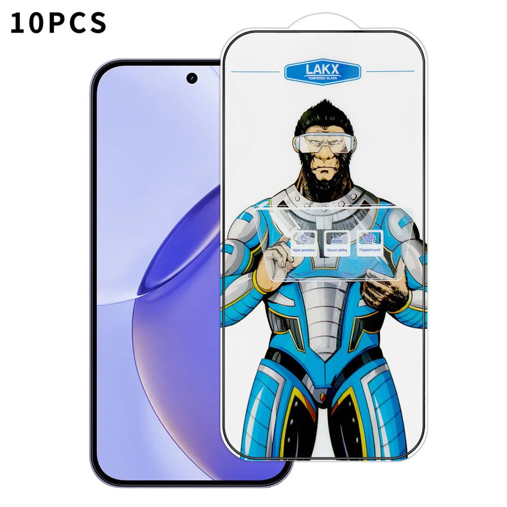 For Realme 16 Pro 5G 10Pcs High Definition Tempered Glass Anti-fingerprint Anti-static Electroplating Full Screen Protector - Transparent - 1
