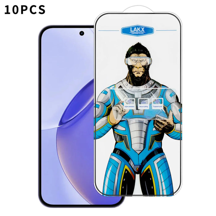For Realme 16 Pro 5G 10Pcs High Definition Tempered Glass Anti-fingerprint Anti-static Electroplating Full Screen Protector - Transparent - 1