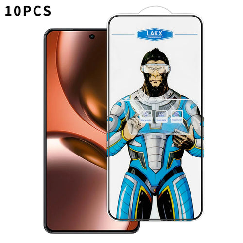 For Realme GT 7 5G 10Pcs High Definition Tempered Glass Anti-fingerprint Anti-static Electroplating Full Screen Protector - Transparent - 1