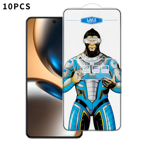 For Realme GT 7T 5G 10Pcs High Definition Tempered Glass Anti-fingerprint Anti-static Electroplating Full Screen Protector - Transparent - 1