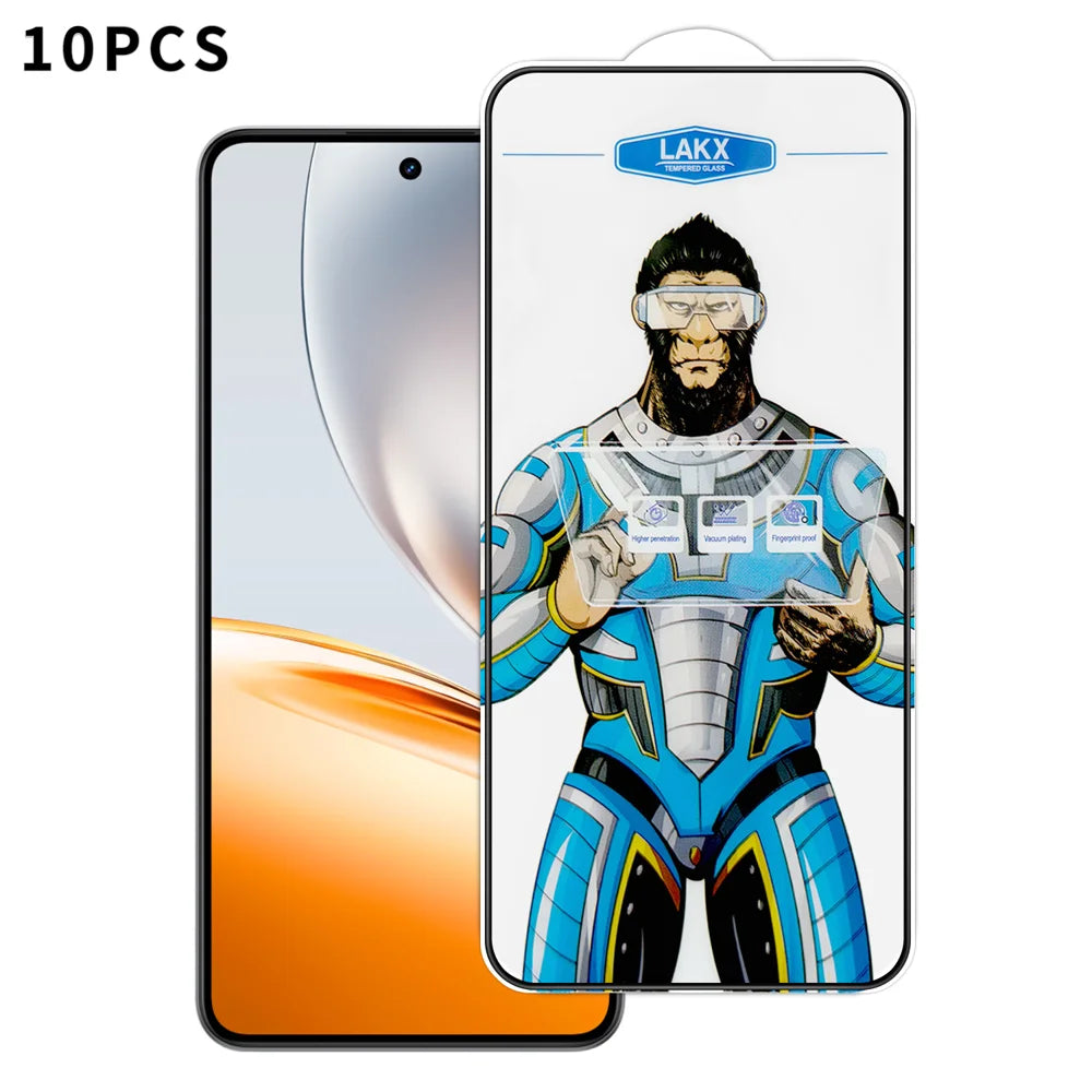 For Realme Neo7x 5G 10Pcs High Definition Tempered Glass Anti-fingerprint Anti-static Electroplating Full Screen Protector - Transparent - 1