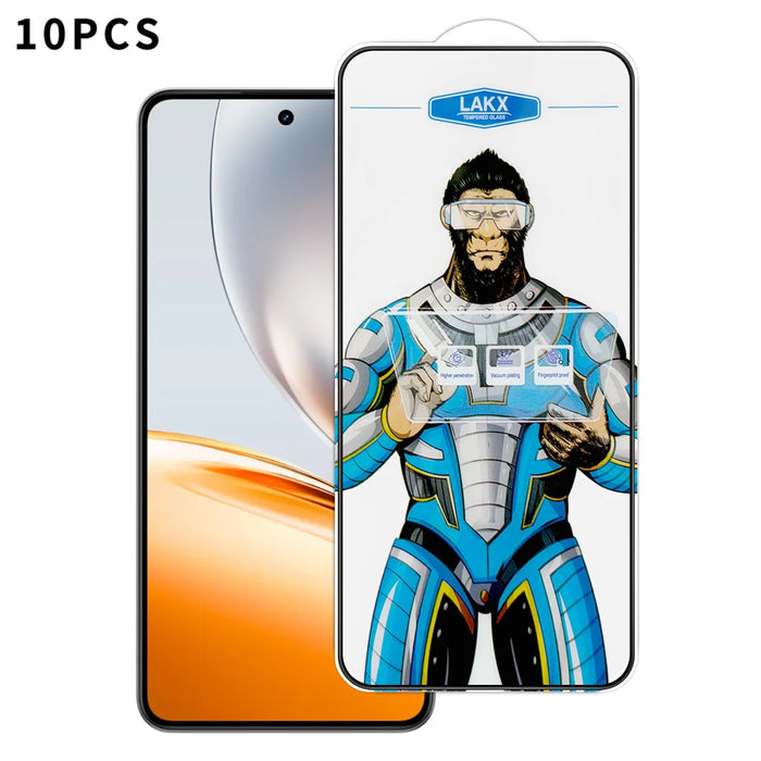 For Realme Neo7x 5G 10Pcs High Definition Tempered Glass Anti-fingerprint Anti-static Electroplating Full Screen Protector - Transparent - 1