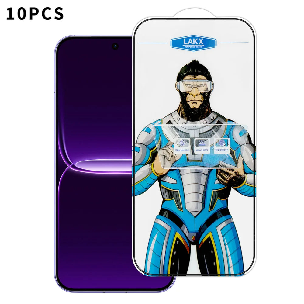 For Realme Neo8 5G 10Pcs High Definition Tempered Glass Anti-fingerprint Anti-static Electroplating Full Screen Protector - Transparent - 1