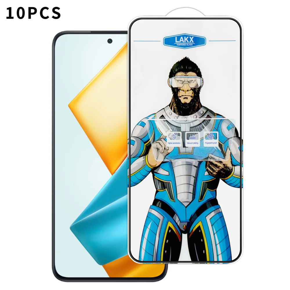 For Honor 90 GT 5G 10Pcs High Definition Tempered Glass Anti-fingerprint Anti-static Electroplating Full Screen Protector - Transparent - 1