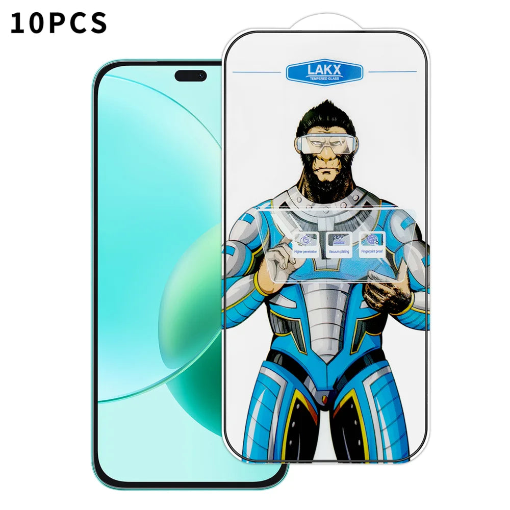 For Honor 400 Lite 5G 10Pcs High Definition Tempered Glass Anti-fingerprint Anti-static Electroplating Full Screen Protector - Transparent - 1