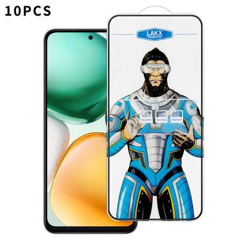 For Honor X7c 4G / Honor X7c 5G 10Pcs High Definition Tempered Glass Anti-fingerprint Anti-static Electroplating Full Screen Protector - Transparent - 1