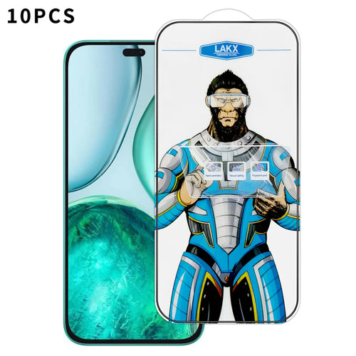 For Honor X8c 4G 10Pcs High Definition Tempered Glass Anti-fingerprint Anti-static Electroplating Full Screen Protector - Transparent - 1