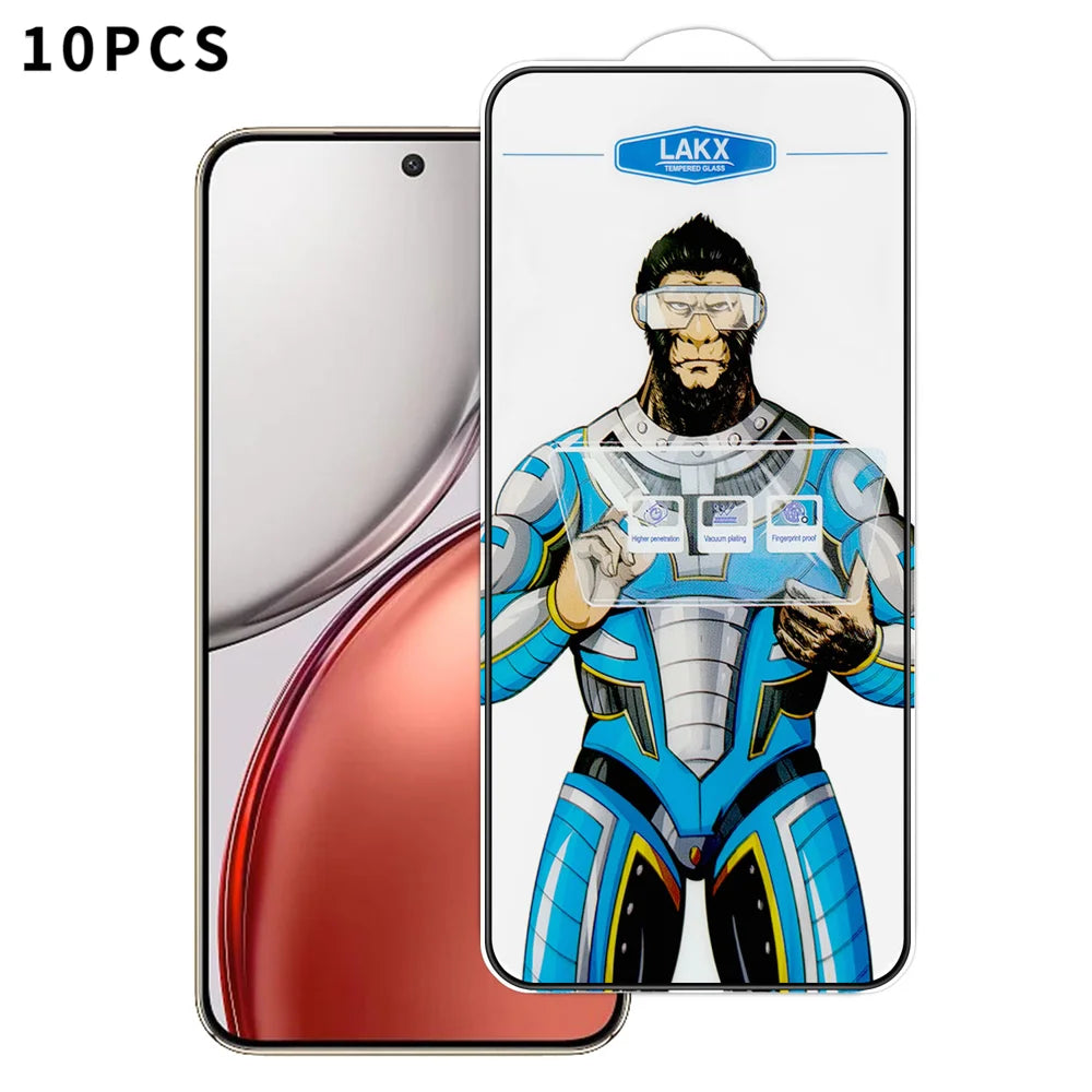 For Honor X9d 5G 10Pcs High Definition Tempered Glass Anti-fingerprint Anti-static Electroplating Full Screen Protector - Transparent - 1