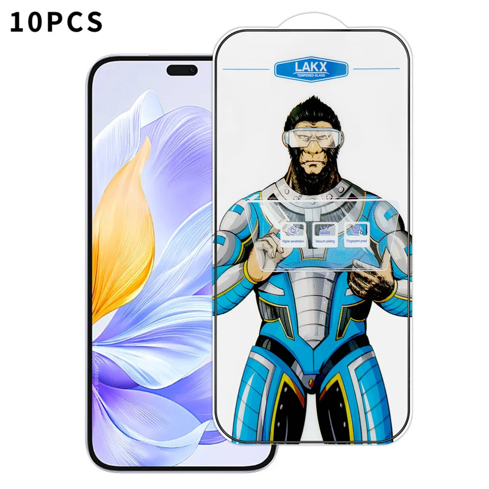 For Honor X60i 5G 10Pcs High Definition Tempered Glass Anti-fingerprint Anti-static Electroplating Full Screen Protector - Transparent - 1