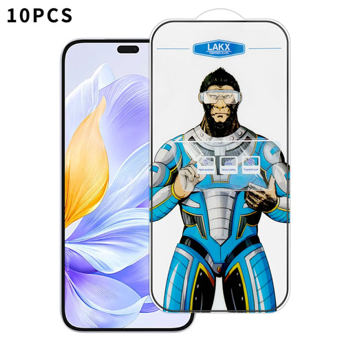 For Honor X60i 5G 10Pcs High Definition Tempered Glass Anti-fingerprint Anti-static Electroplating Full Screen Protector - Transparent - 1