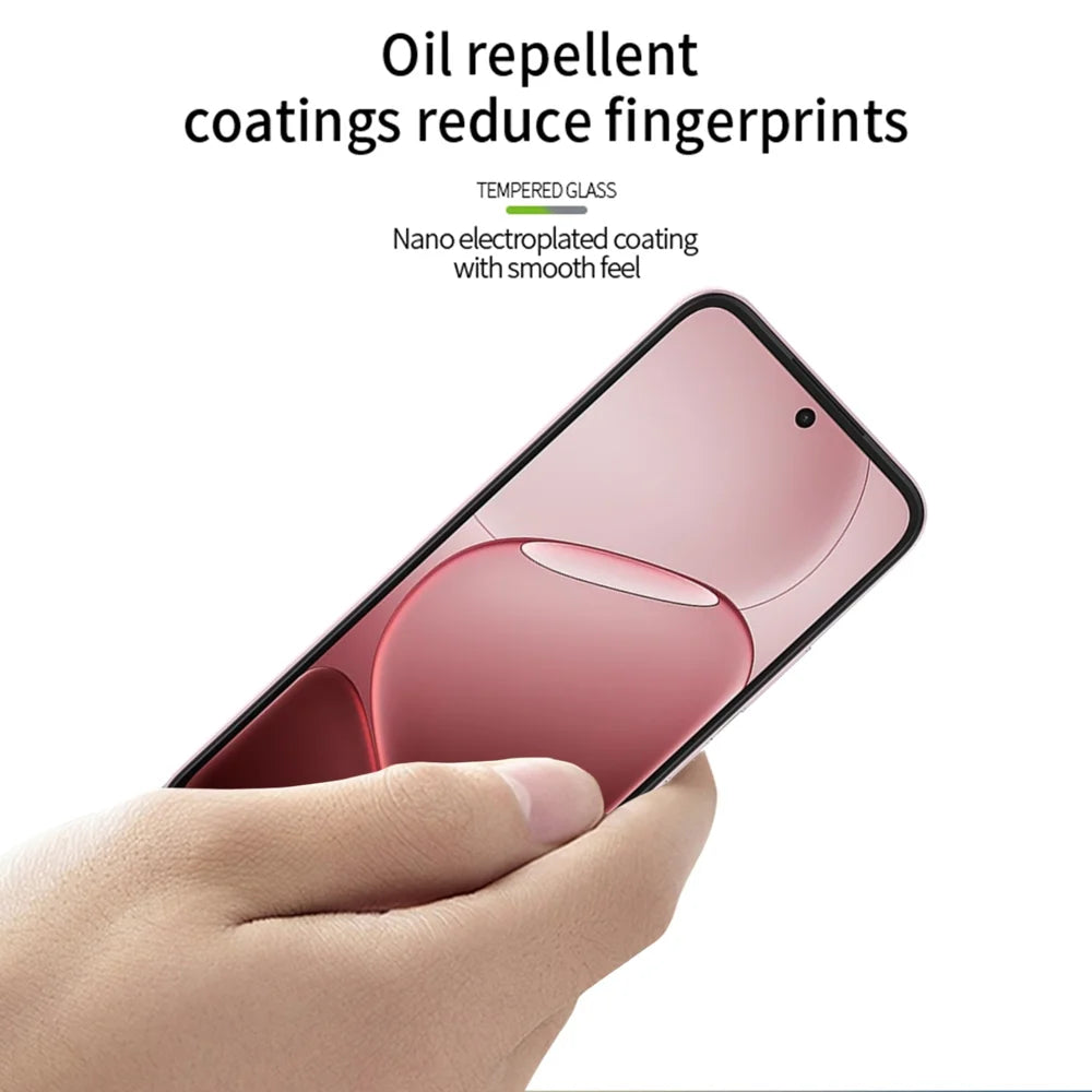 Mofi For Oppo A6x 4G / Oppo A6x 5G / OPPO A6s 5G / Oppo A6s 4G / Oppo A6c 4G / Oppo A6t 4G / Oppo A6t 5G / Oppo A6 5G (Global) Screen Protector 9H 3D Curved Full Glue Full Coverage Tempered Glass Film - Black - 4