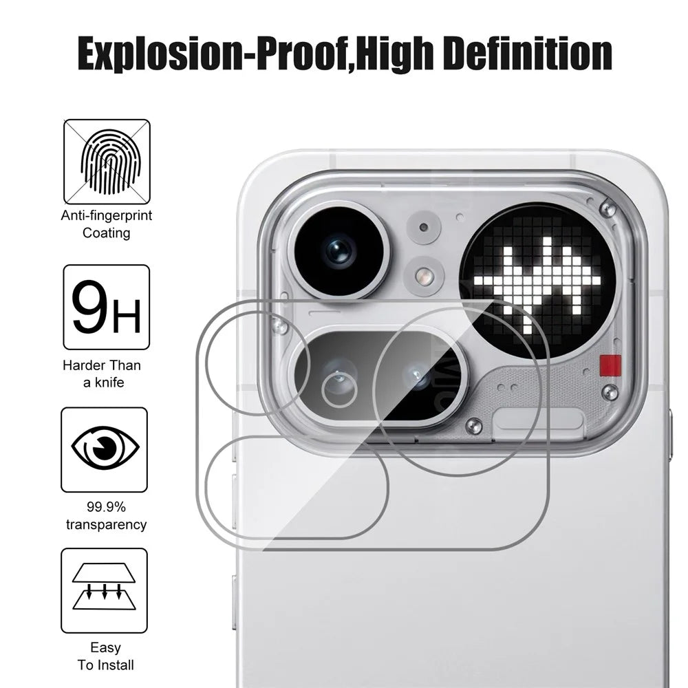 For Nothing Phone (4a) Pro Full Covering High Transparency Anti-explosion AGC Glass Rear Camera Lens Protector - 3