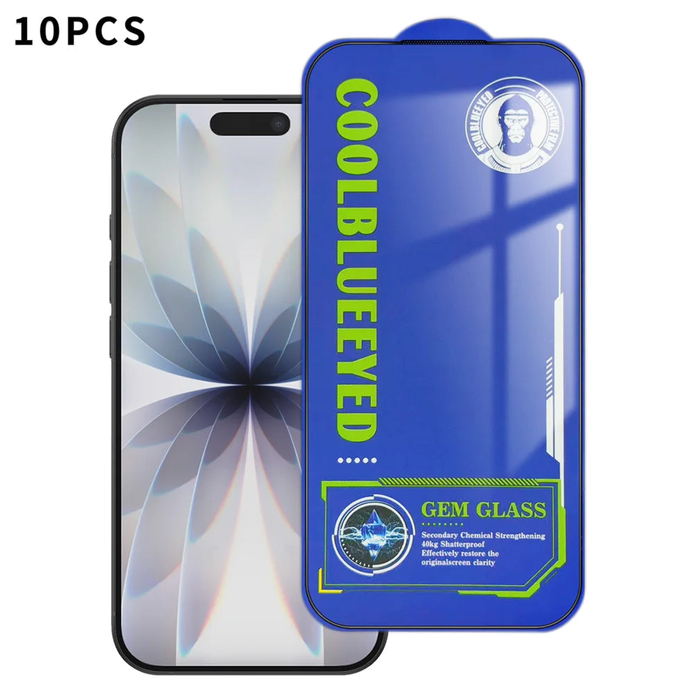 For iPhone 17 10Pcs Tempered Glass  Screen Protector 9H Diamond-Level Hardness Anti-fingerprint Film - Transparent - 1