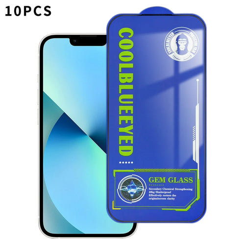 For iPhone 13 10Pcs Tempered Glass  Screen Protector 9H Diamond-Level Hardness Anti-fingerprint Film - Transparent - 1